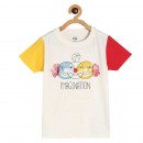 Miniklub Knit T-Shirt - White/Yellow/Red, 5-6yr